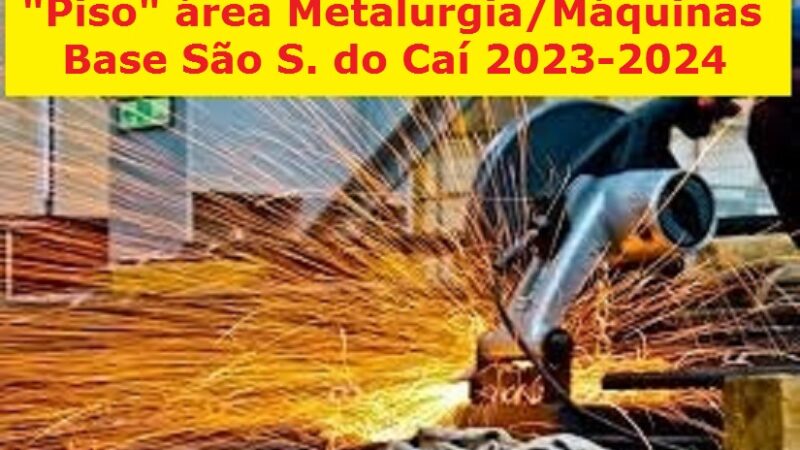 RENOVADA CCT ÁREA METAL / MÁQUINAS BASE SÃO SEBASTIÃO DO CAÍ E MAIS 4 MUNICÍPIOS