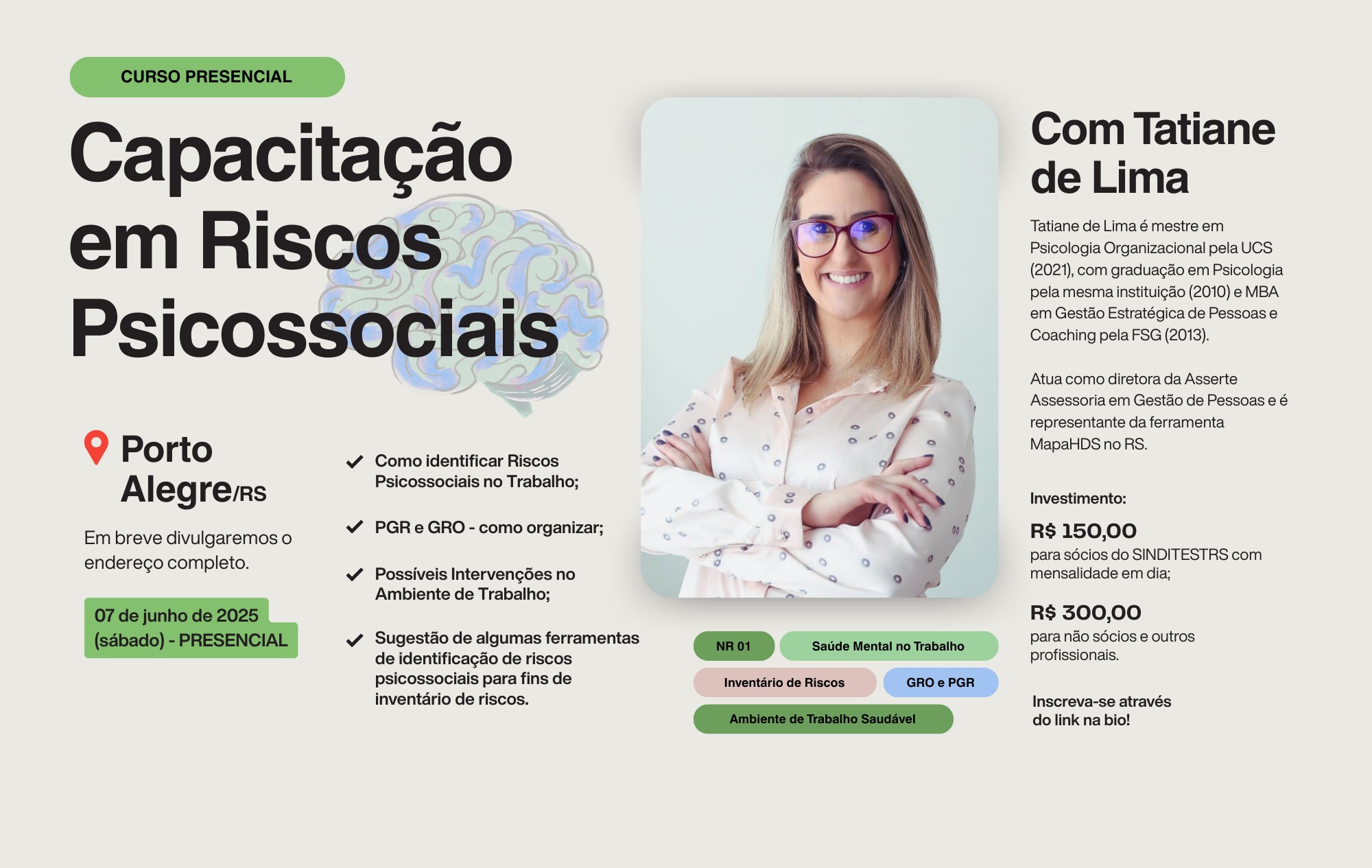 CANCELADO – Capacitação Presencial em Riscos Psicossociais – Porto Alegre
