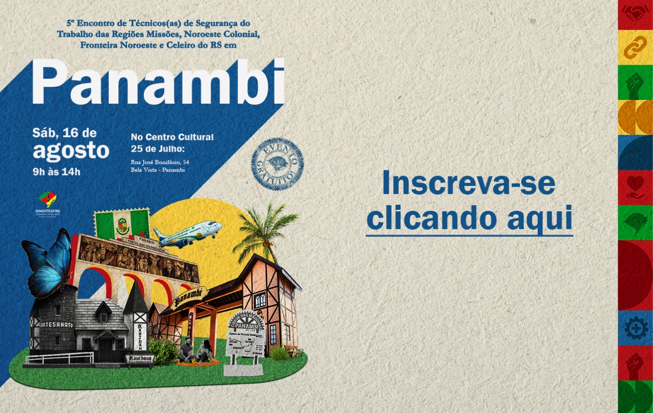 Agora é em PANAMBI, SÁBADO, 16 de agosto