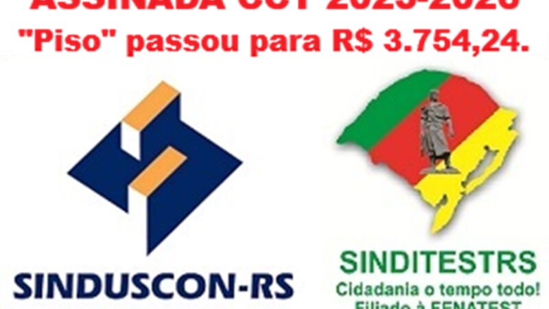 “Piso” da categoria na Construção Civil passou para R$ 3.754,24