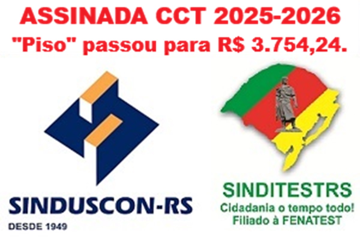 “Piso” da categoria na Construção Civil passou para R$ 3.754,24