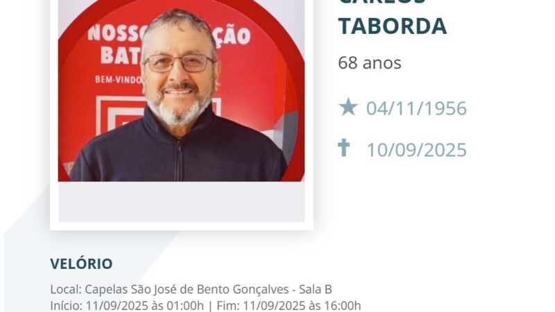 Foi Diretor do nosso Sindicato, nossos sentimentos!