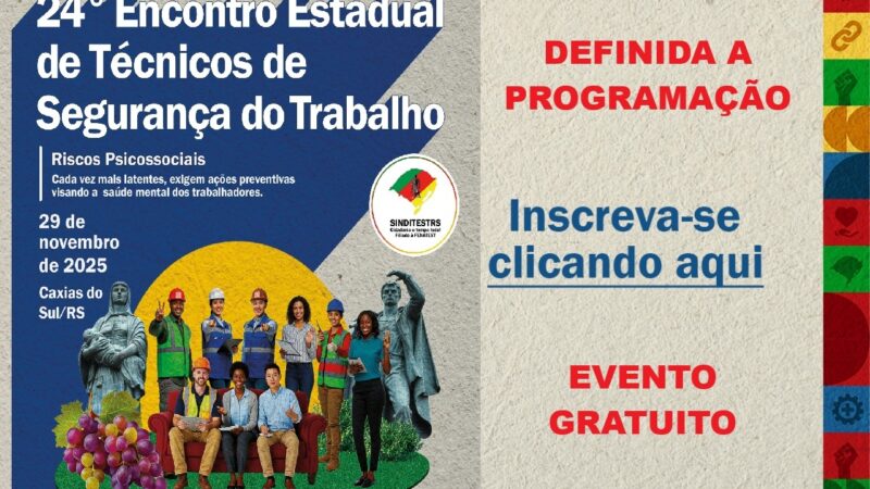 DEFINIDA A PROGRAMAÇÃO DO 24º ENCONTRO ESTADUAL DIA 29 EM CAXIAS DO SUL