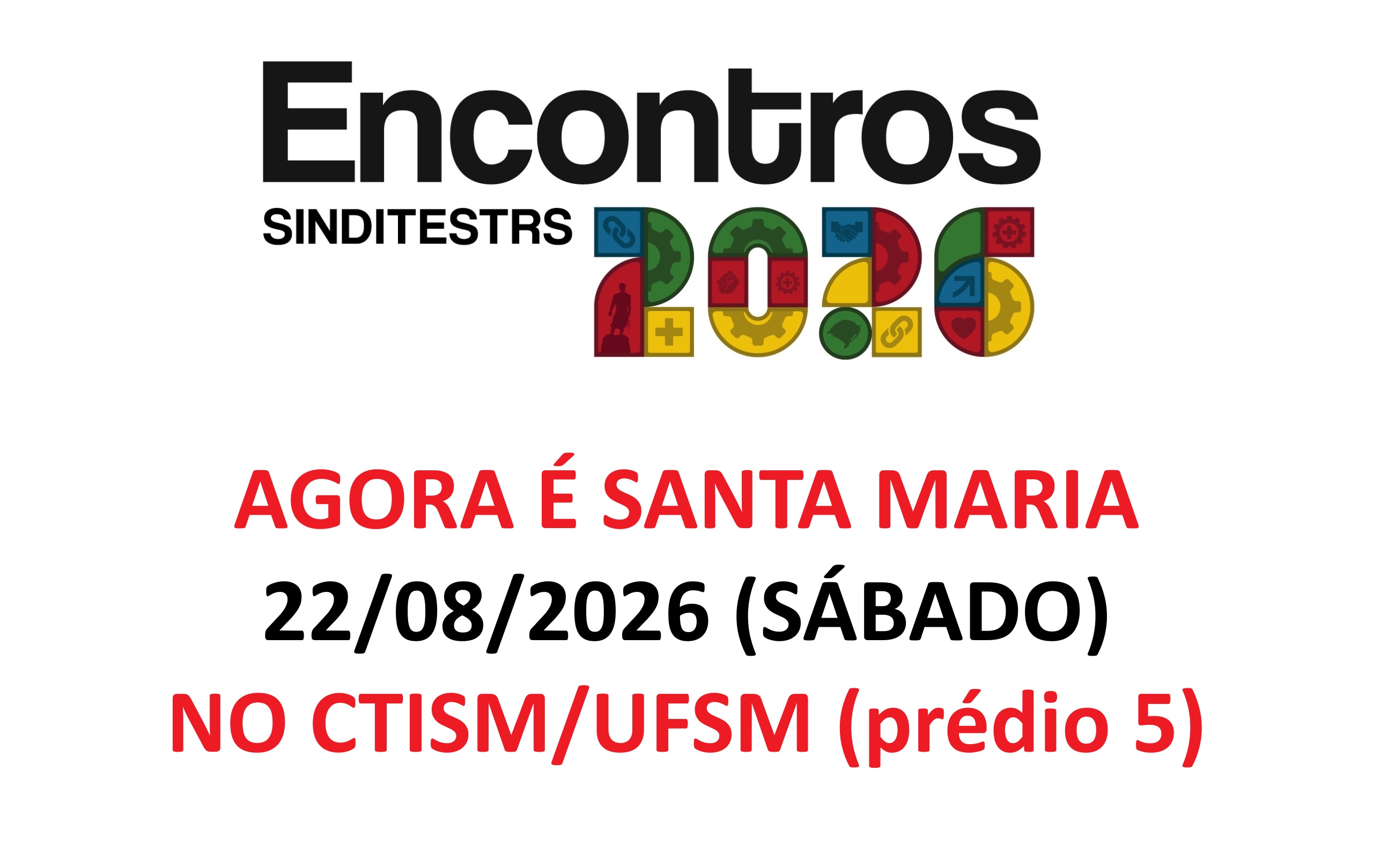 Encontro de TSTs em Santa Maria – 22/08/2026 (sábado)