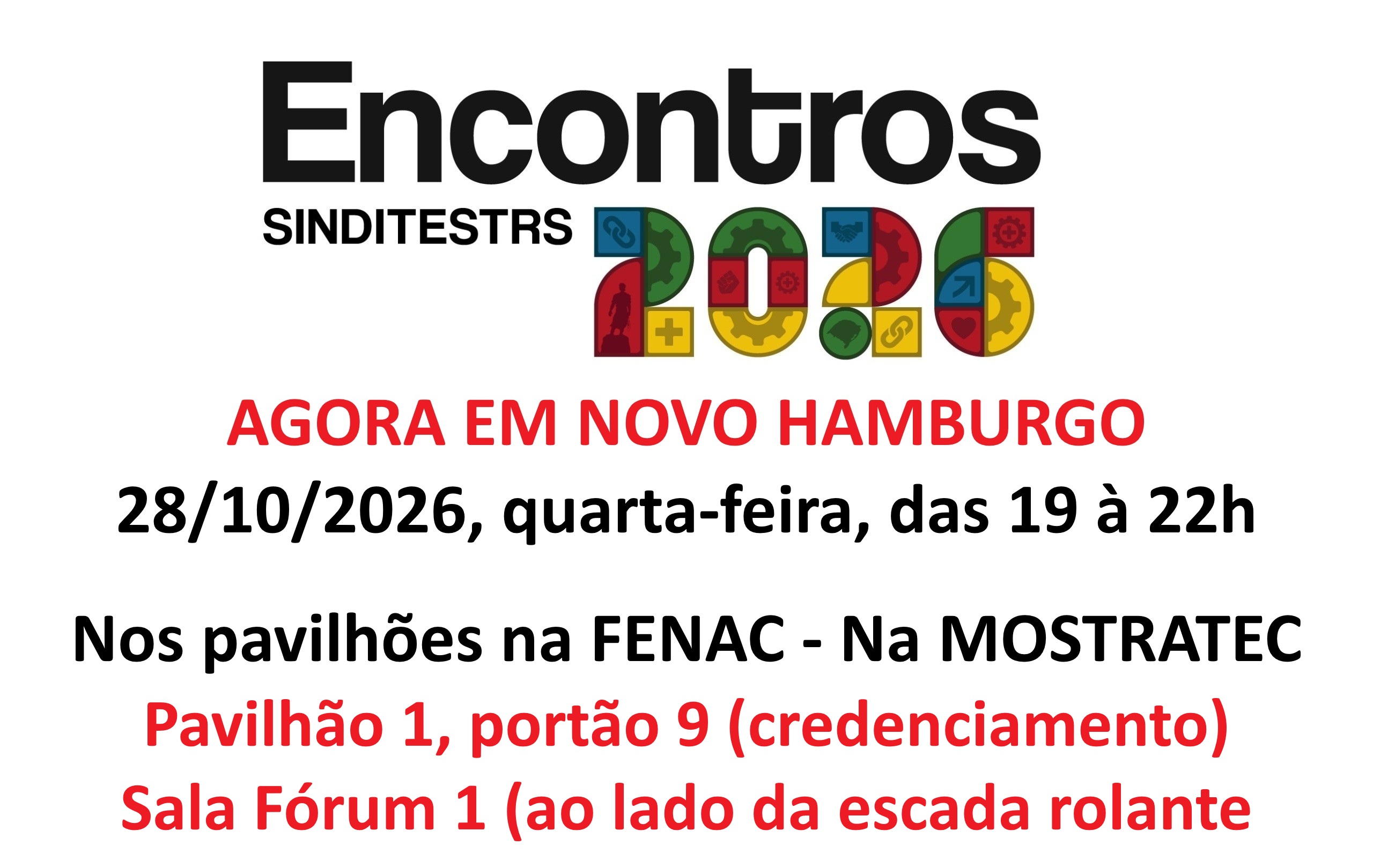 Novo Hamburgo – Encontro Regional de TSTs (28/10)